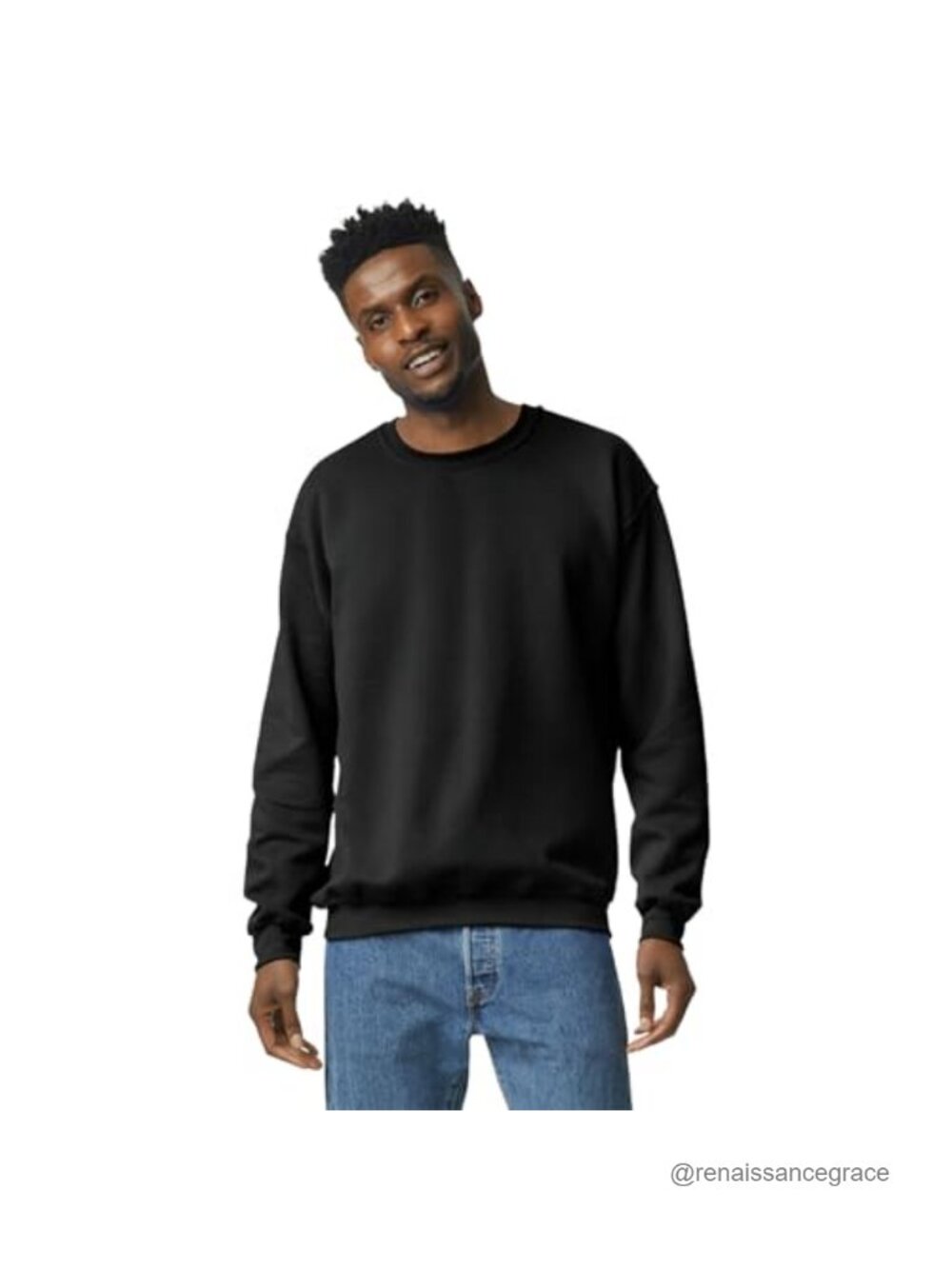 Unisex Adult Fleece Crewneck Sweatshirt Cotton Polyester Pullover